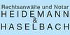 Logo von Heidemann & Haselbach Rechtsanwälte